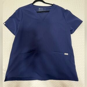 Womens navy casma three pocket scrub top - xl